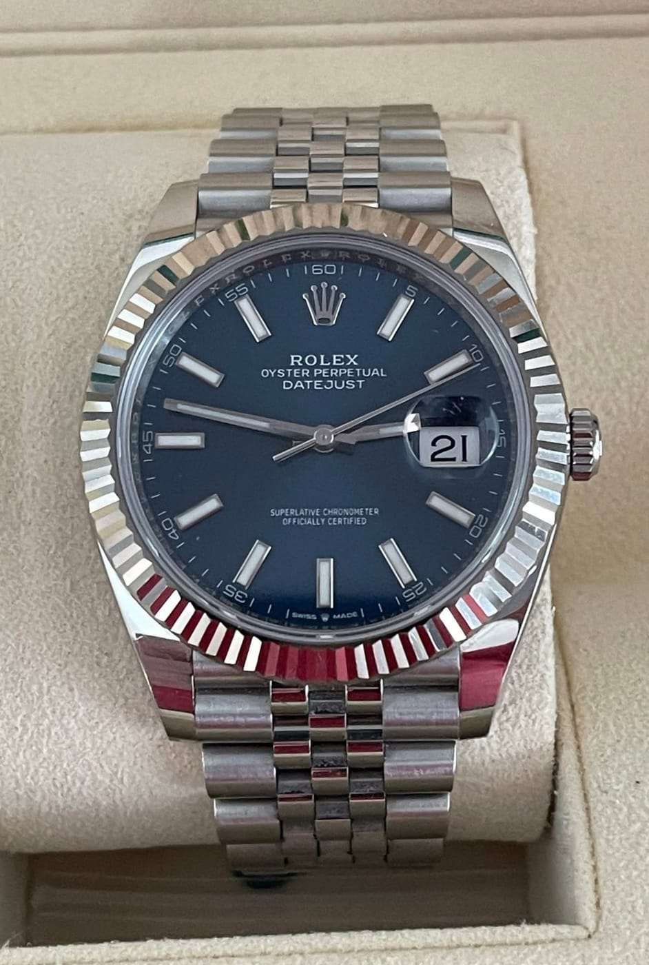 Datejust — Blue Stick Dial
